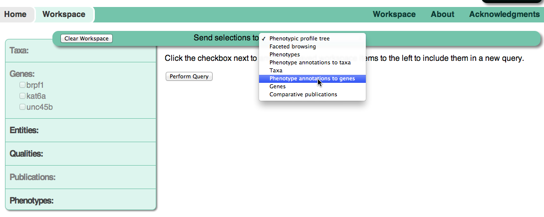 Change the workspace query
type.|right|250px